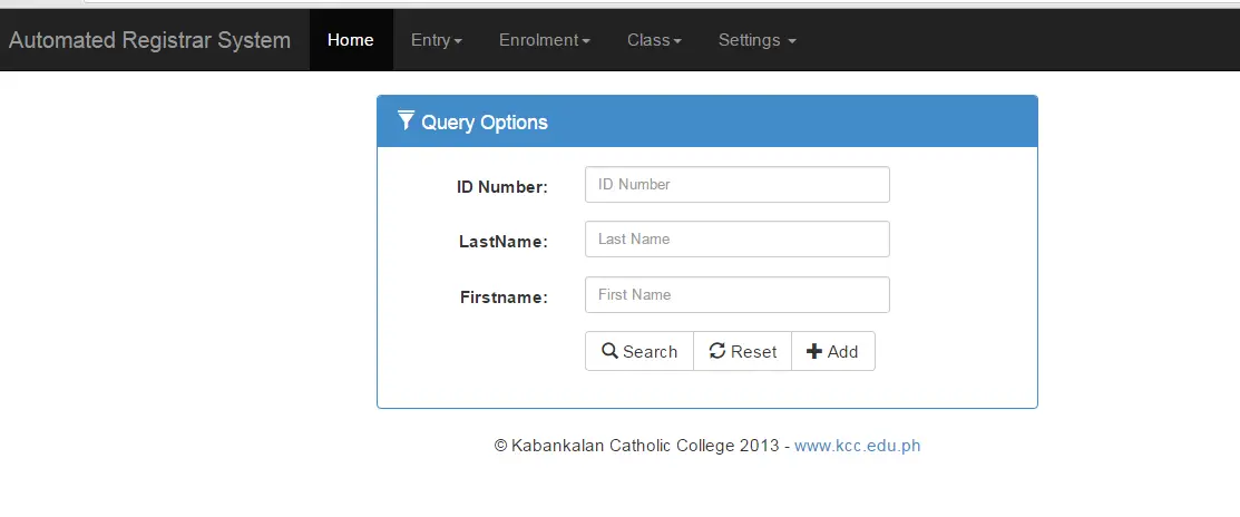 Online school registration system thesis