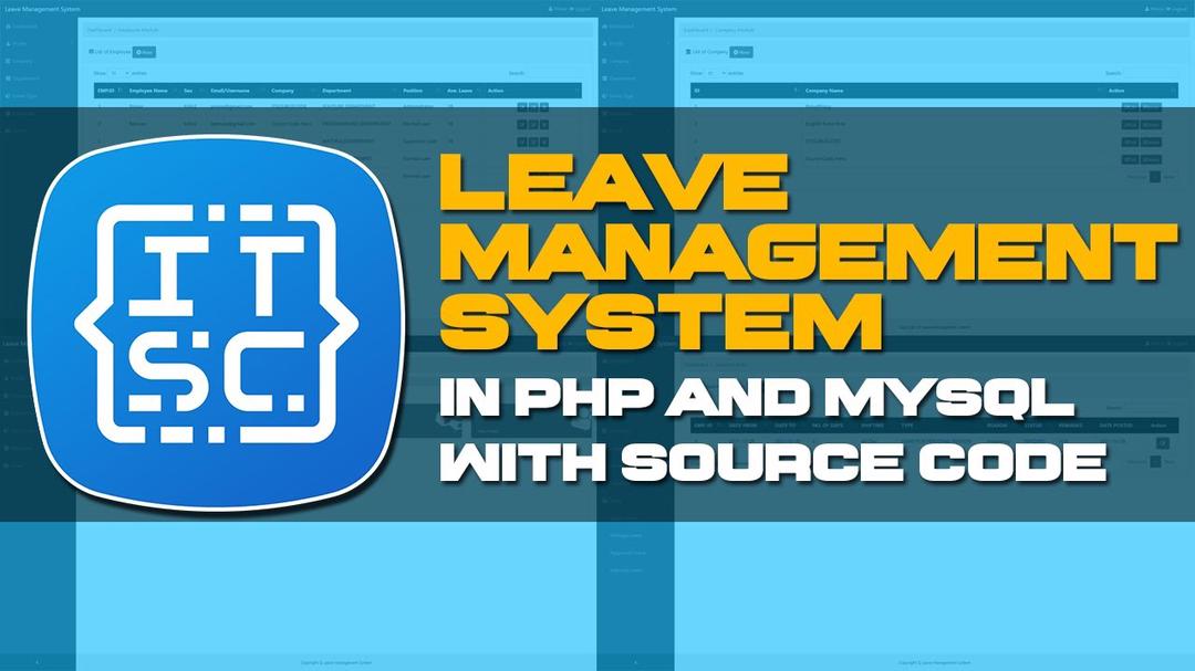 'Video thumbnail for [ COMPLETE ] LEAVE MANAGEMENT SYSTEM IN PHP AND MYSQL FULL TUTORIAL | PHP PROJECTS WITH SOURCE CODE'