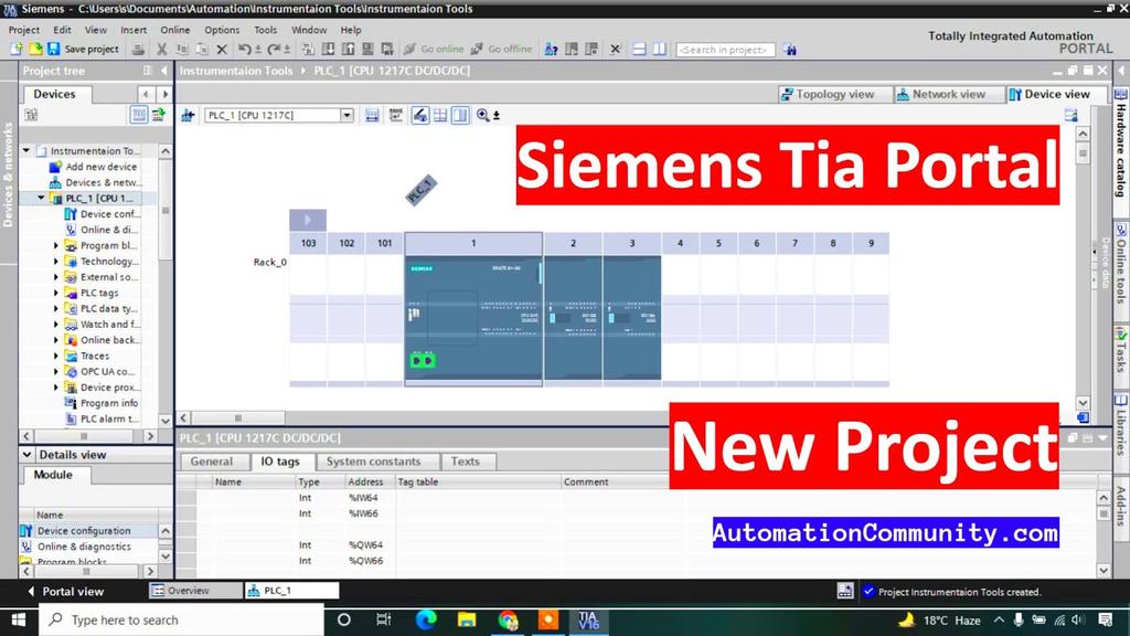 'Video thumbnail for How to Create New Project in Siemens Tia Portal? - Configuration Tutorial'