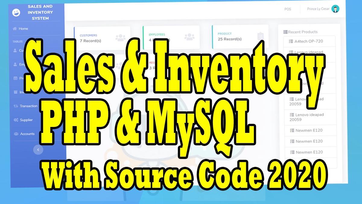 'Video thumbnail for Sales and Inventory System Using PHP and MYSQL With Source Code 2022 Free Download'