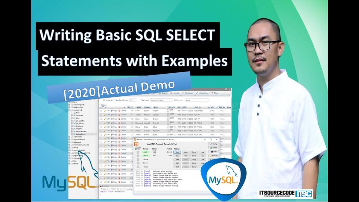 'Video thumbnail for Writing Basic SQL Select Statements With Actual Demonstration | 2020 Best Practices'