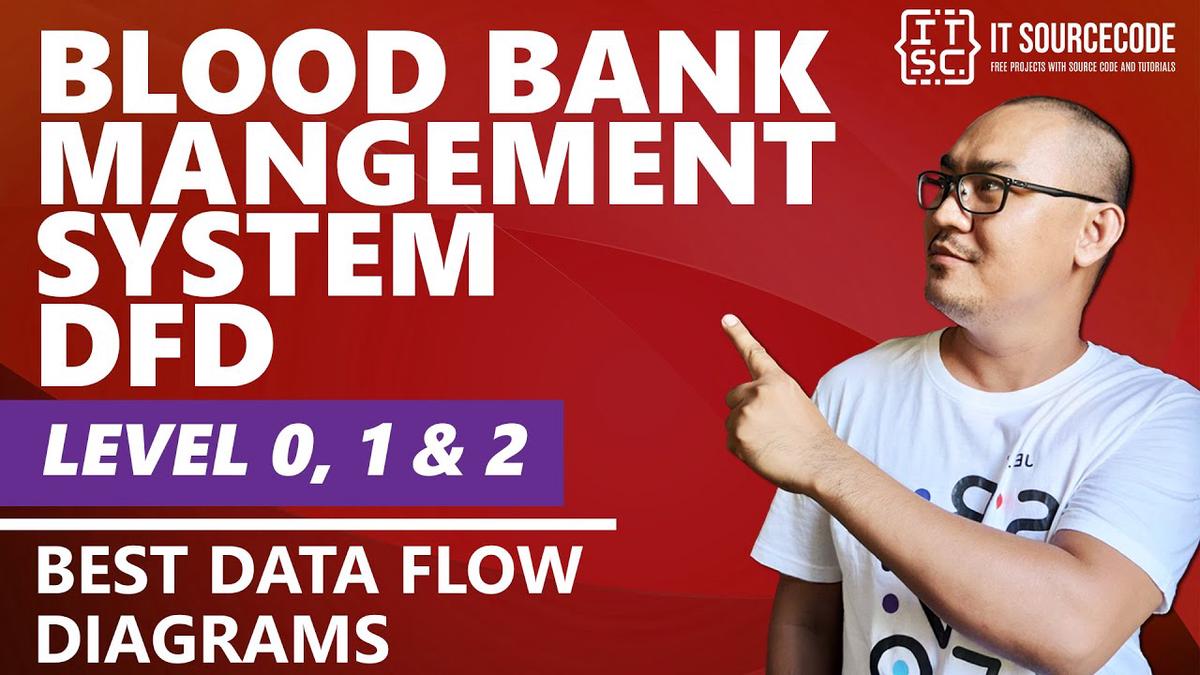 'Video thumbnail for Blood Bank Management System DFD Level 0, 1 & 2 | Best Data Flow Diagram'
