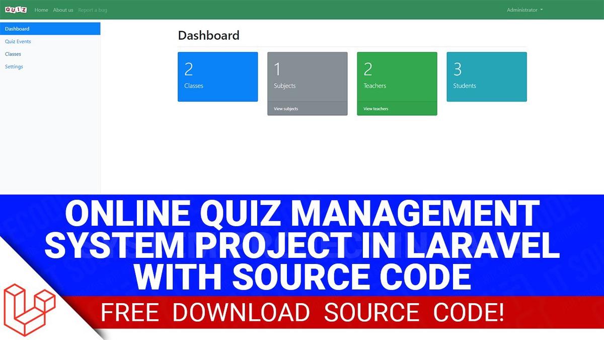 'Video thumbnail for Online Quiz Management System Project in Laravel with Source Code (Free Download)'