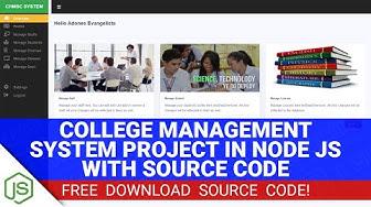 'Video thumbnail for College Management System Project in Node JS with Source Code (Free Download)'
