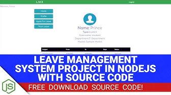 'Video thumbnail for Leave Management System Project in Node JS with Source Code (Free Download)'