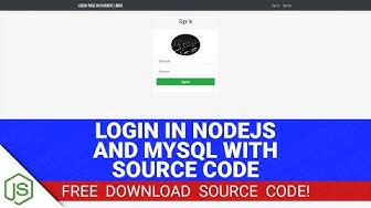 'Video thumbnail for Login in NodeJS and MySQL with Source Code'