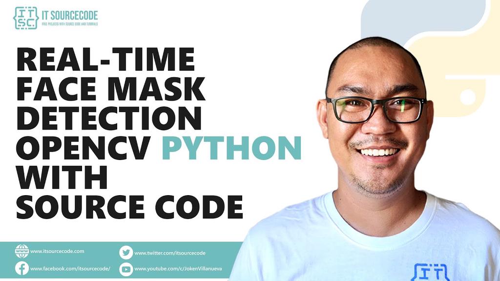 'Video thumbnail for Real-Time Face Mask Detection OpenCV Python with Source Code | Free Python Project with Source Code'
