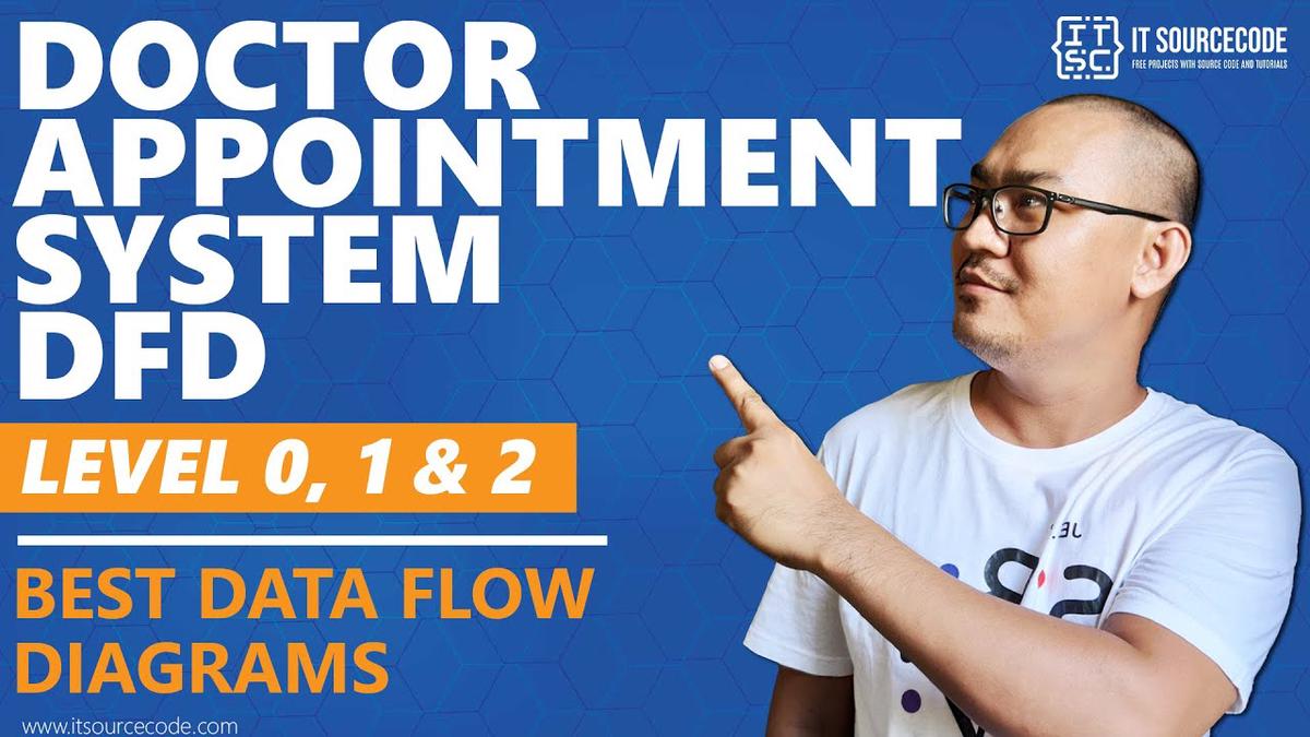 'Video thumbnail for Doctor's Appointment System DFD Level 0, 1 & 2 | Best Data Flow Diagrams'