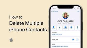 'Video thumbnail for How To Delete Multiple iPhone Contacts at Once'