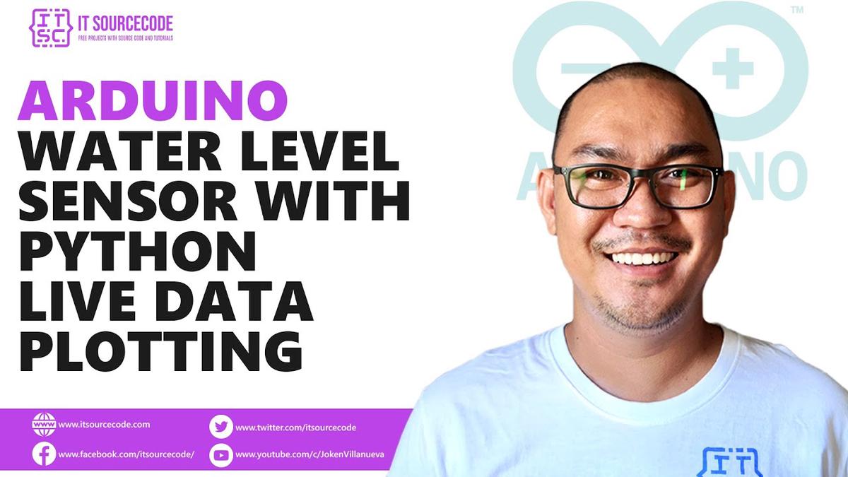 'Video thumbnail for Arduino Water Level Sensor with Python Live Data Plotting | Arduino Projects with Code and Wiring'