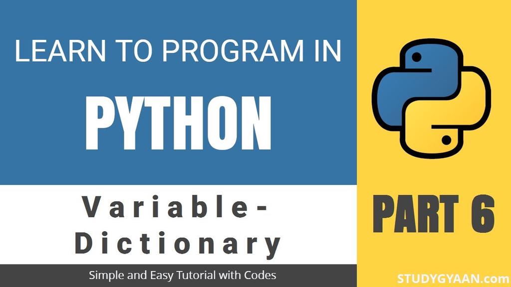 'Video thumbnail for Python Tutorial 6 - Variable Dictionary'