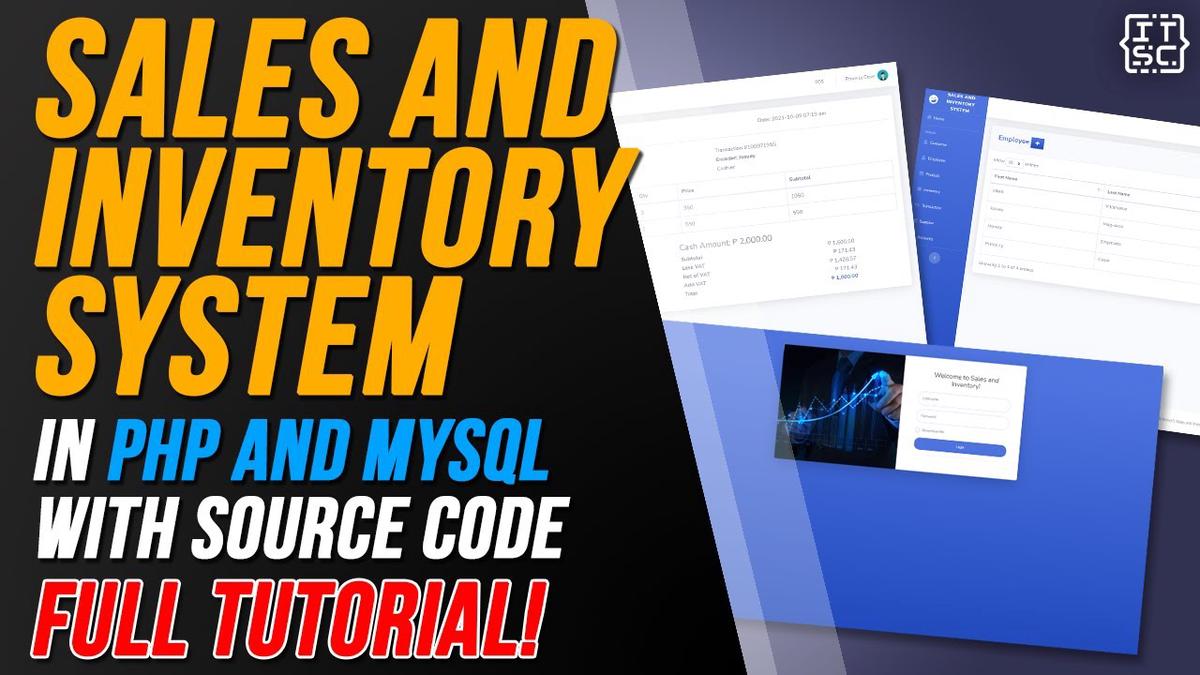 'Video thumbnail for SALES AND INVENTORY SYSTEM USING PHP AND MYSQL WITH SOURCE CODE [FULL TUTORIAL] 2021 FREE DOWNLOAD'