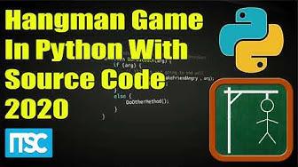 'Video thumbnail for Hangman Game In Python With Source Code 2020 Free Download'