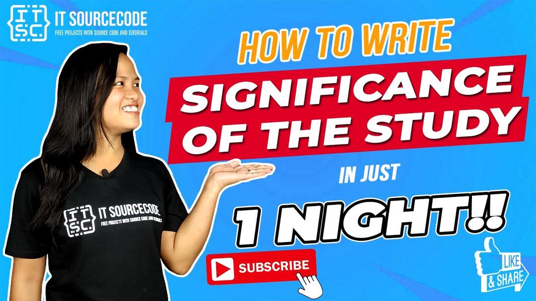 'Video thumbnail for WRITING SIGNIFICANCE OF THE STUDY IN 1 NIGHT | CAPSTONE  / THESIS PROJECT FOR IT AND CS [TAGALOG]'