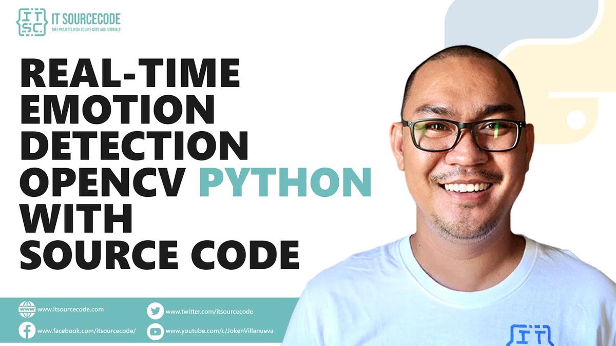 'Video thumbnail for Real-Time Emotion Detection OpenCV Python with Source Code | OpenCV Python Projects with Source Code'