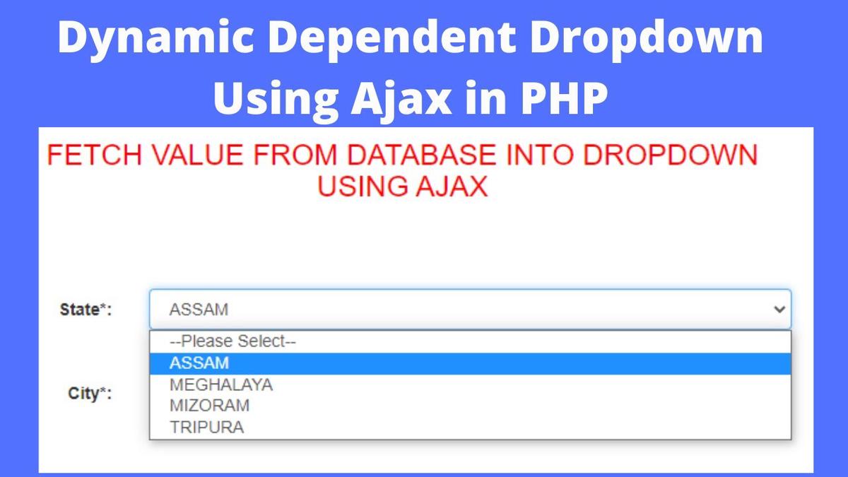 'Video thumbnail for Dynamic Dependent Dropdown using Ajax in php'