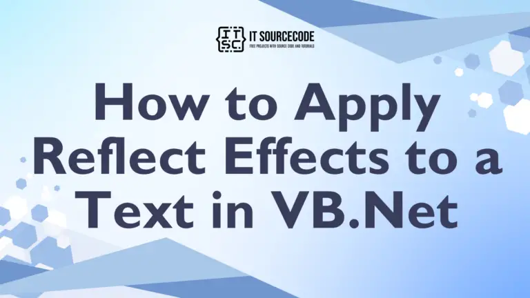 How to Apply Reflect Effects to a Text in VB.Net