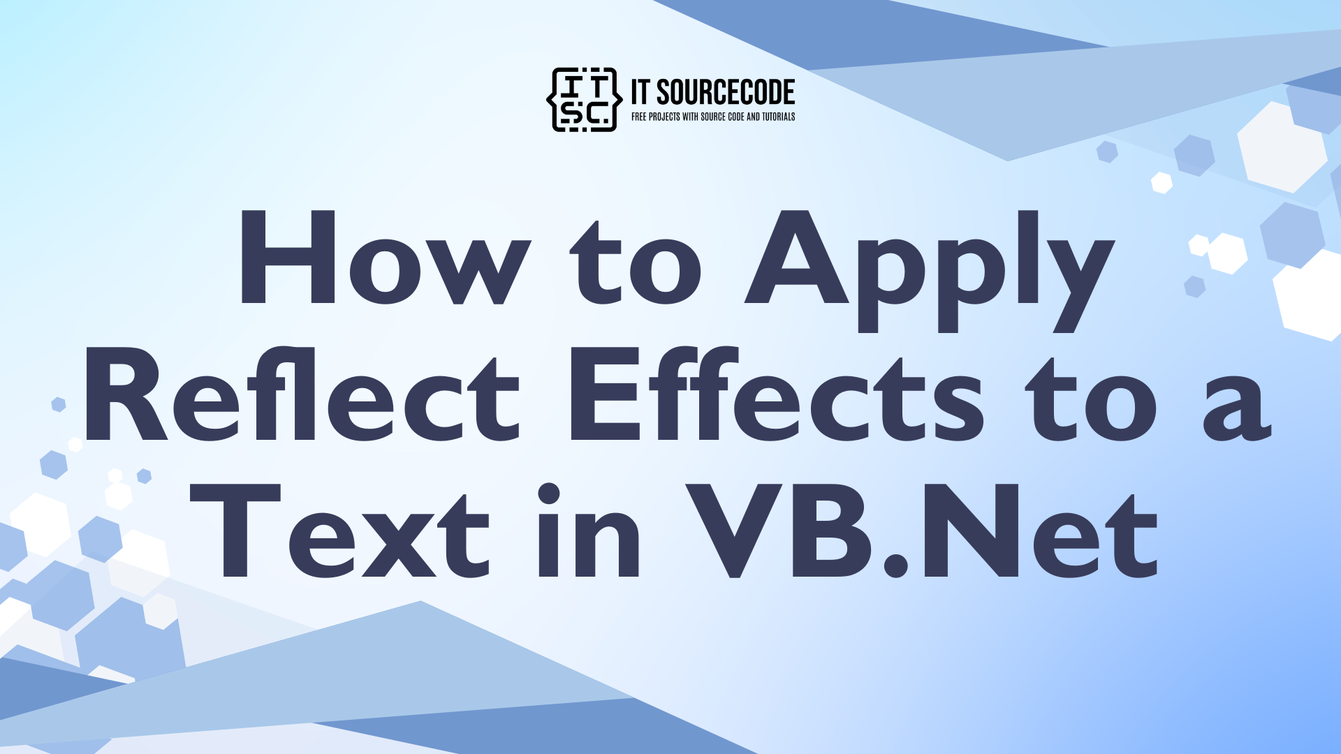How to Apply Reflect Effects to a Text in VB.Net
