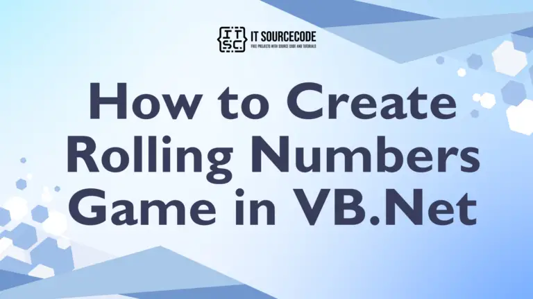 How to Create Rolling Numbers Game in VB.Net
