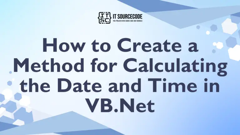 How to Create a Method for Calculating the Date and Time in VB.Net