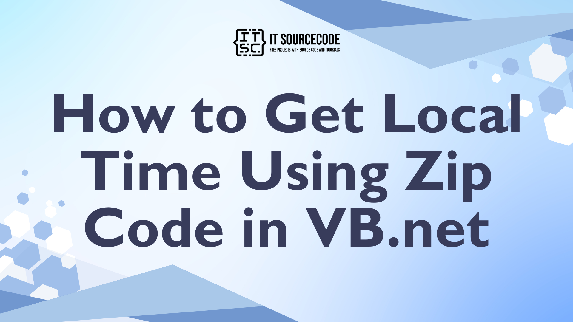 How to Get Local Time Using Zip Code in VB.net