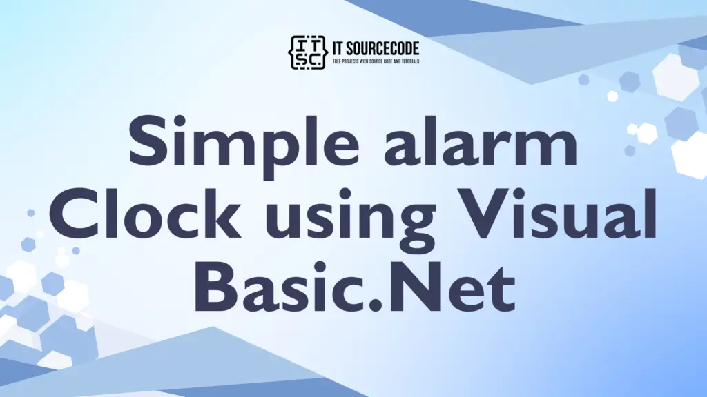 Simple alarm Clock using Visual Basic.Net With Source Code