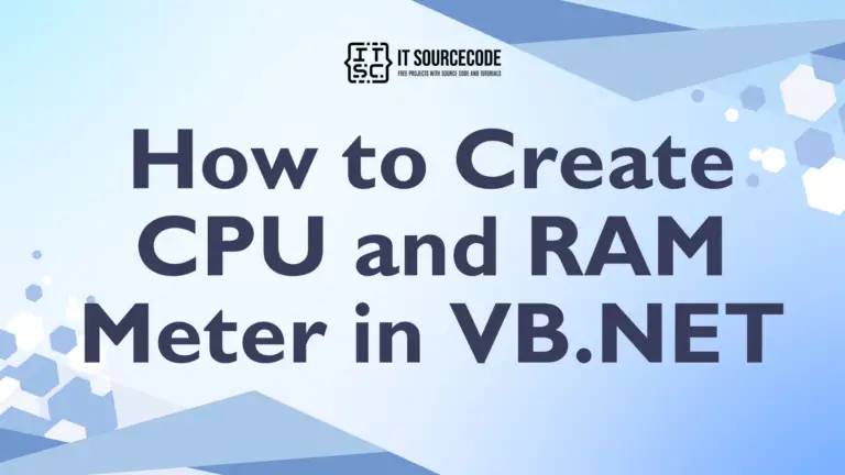 How to Create CPU and RAM Meter in VB.NET