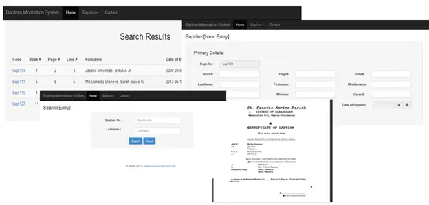 Baptism Information Management System