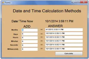 How to Create a Method for Calculating the Date and Time in VB.Net