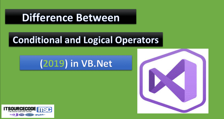 difference between conditional and logical operators in vb.net