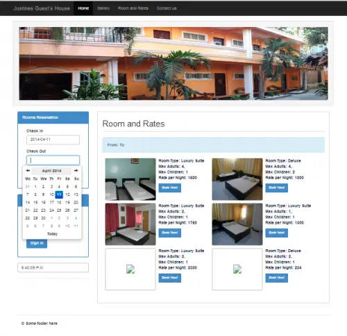 Online Hotel Management System Project In PHP