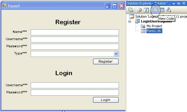 login form vb code Screenshot 1