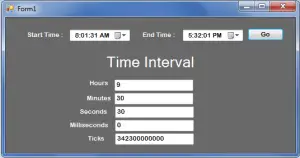 Getting the Time Interval in VB.net