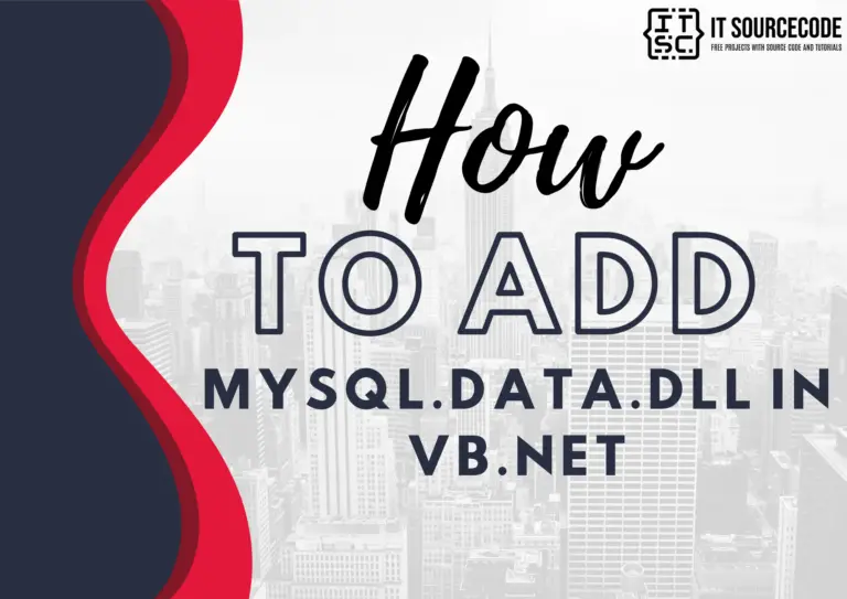 How To Add Mysql.data.dll in VB.net