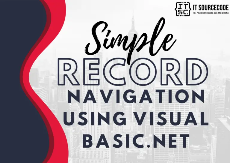 Simple Record Navigation Using Visual Basic.net