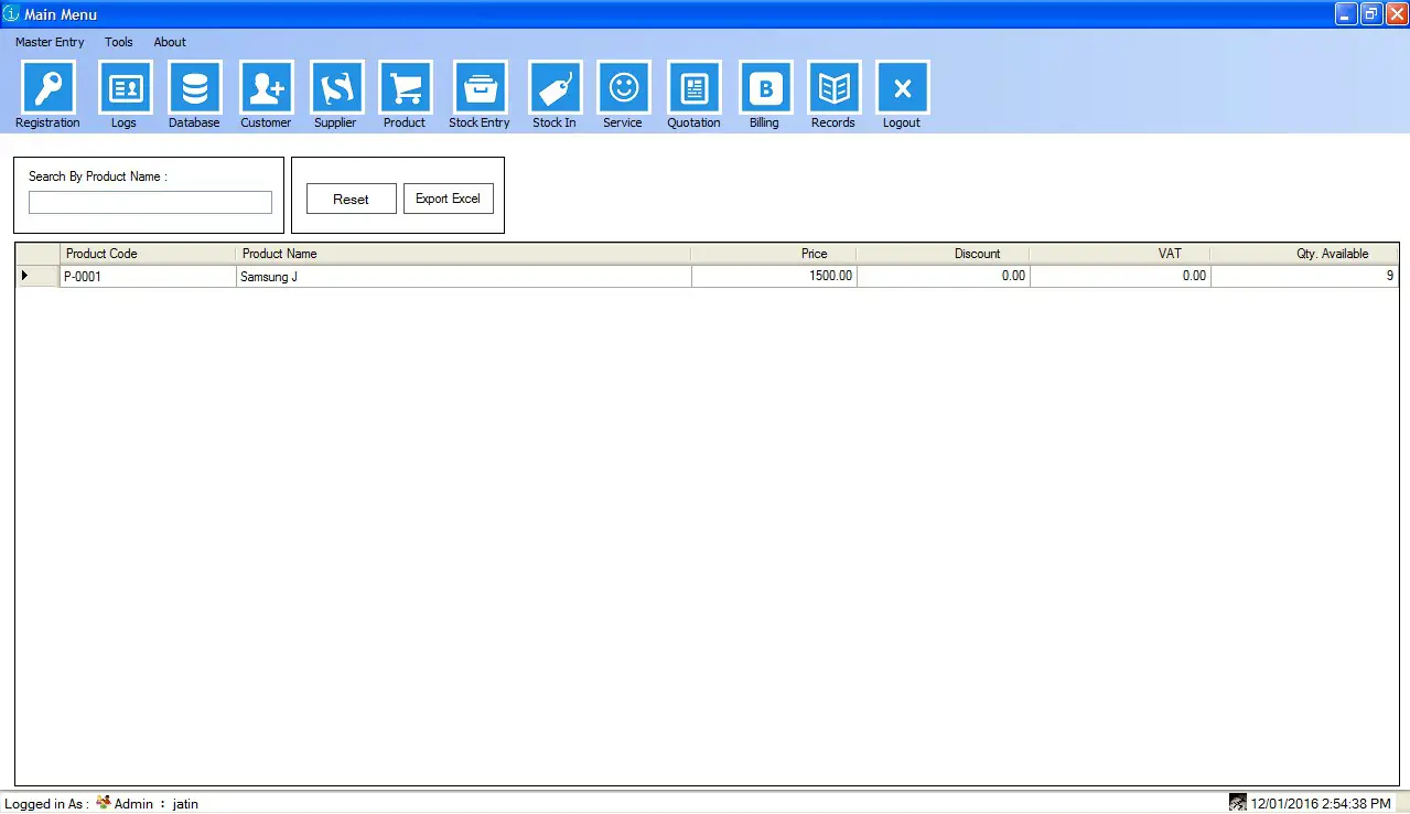 entry how voucher to Automated Project System Sales and Inventory