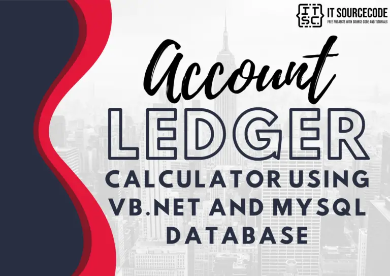 Account Ledger Calculator Using VB.net and MySQL Database