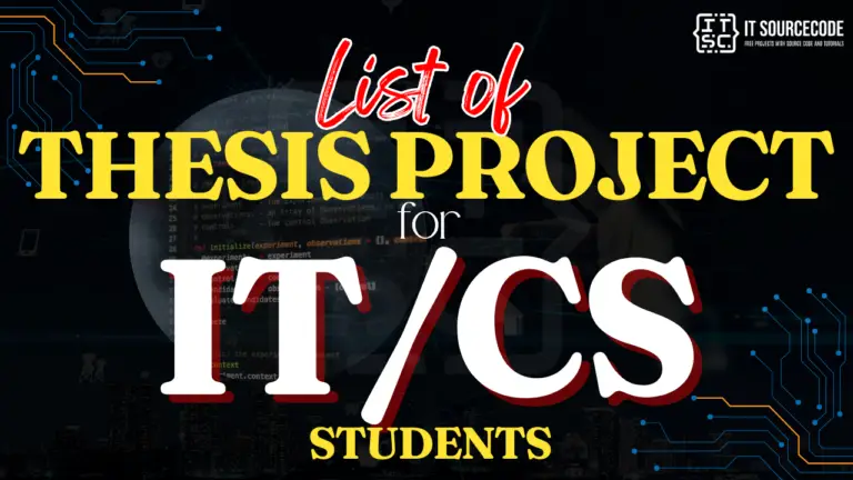 List of Thesis Project for ITCS Students