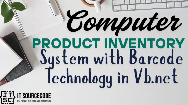 Computer Product Inventory System with Barcode Technology in Vb.net