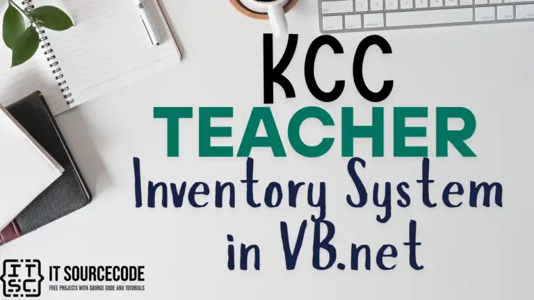 KCC Teacher Inventory System in VB.net