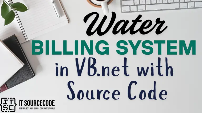 Water Billing System in VB.Net with Source Code