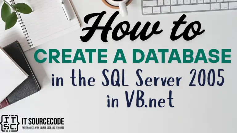 How to Create a Database in the SQL Server 2005 in VB.Net