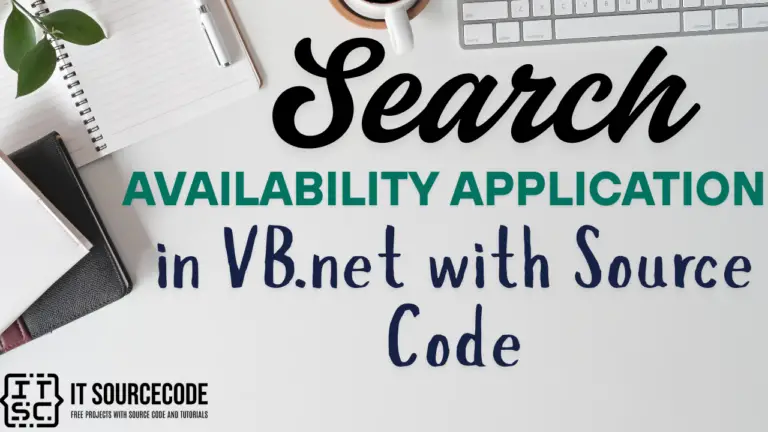 Search Availability Application in VB.Net with Source Code