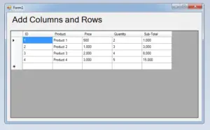 How To Add Columns And Rows In The Datagridview In C# 2022 - FREE