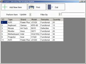 Computer Laboratory Mini Inventory System