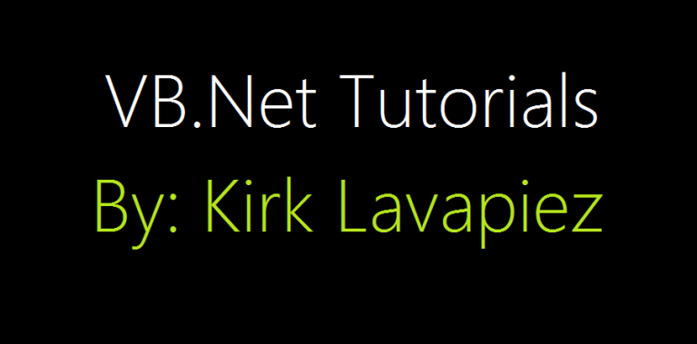 Vbnettutorials