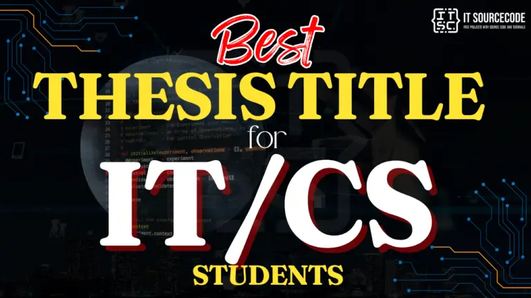 Best Thesis Title For ITCS Student