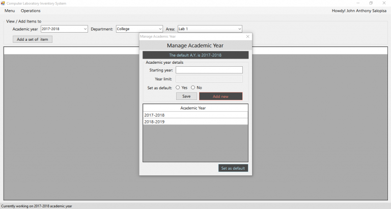 Computer Laboratory Inventory Management System