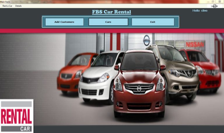 Car Rental System Using VB.Net and MS Access Version 1.1.0