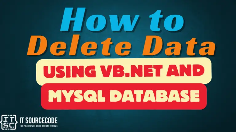 How to Delete Data Using VB.Net and MySQL Database